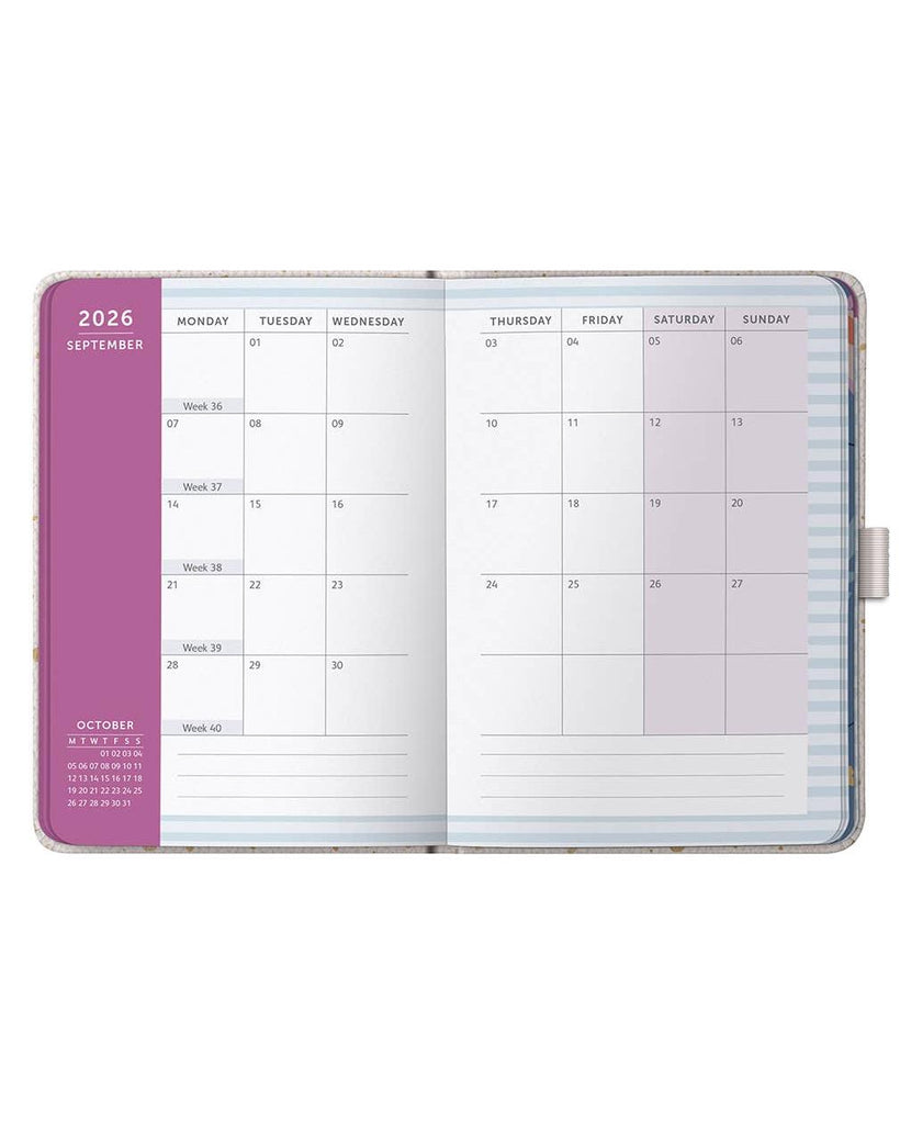 2026 A6 Diary, Weekly Planner, To-Do Lists & Notes | Gold – thoughtful gifts and beautiful finds from C&K, an independent lifestyle store in Settle.