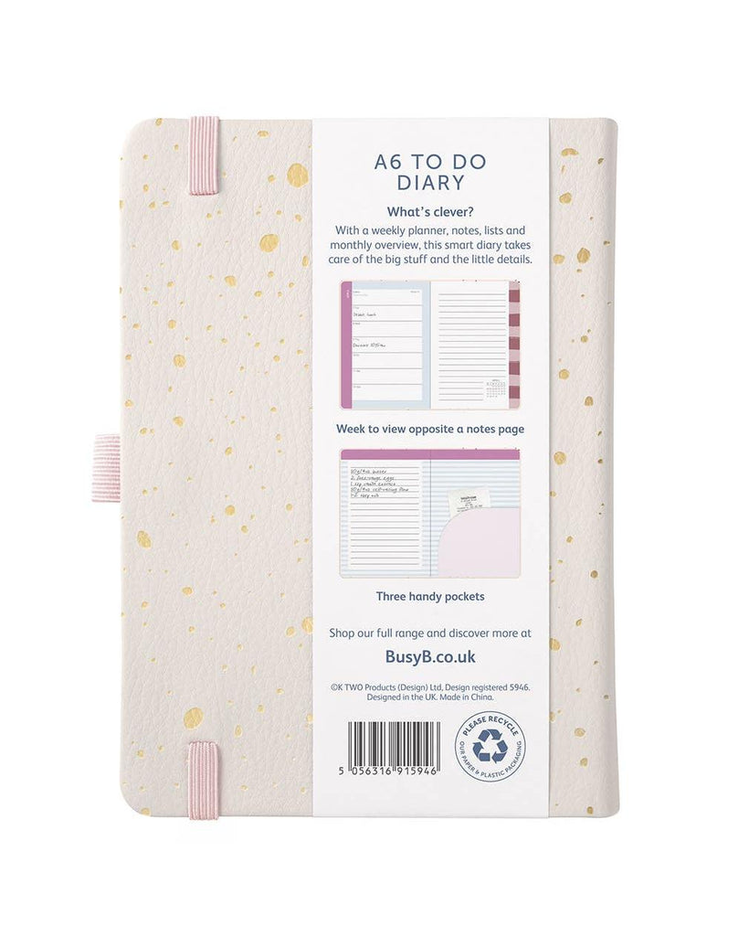 2026 A6 Diary, Weekly Planner, To-Do Lists & Notes | Gold – thoughtful gifts and beautiful finds from C&K, an independent lifestyle store in Settle.
