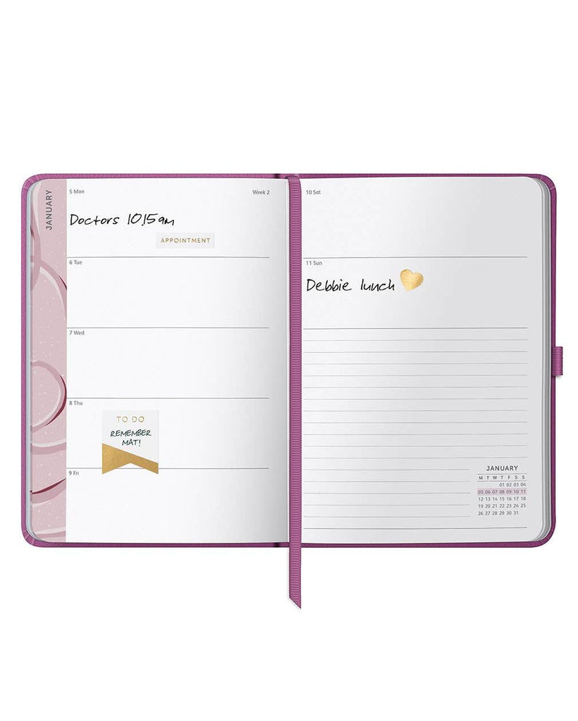 2026 Weekly Diary A5 Planner | Pink Daily Organiser | Busy B – thoughtful gifts and beautiful finds from C&K, an independent lifestyle store in Settle.