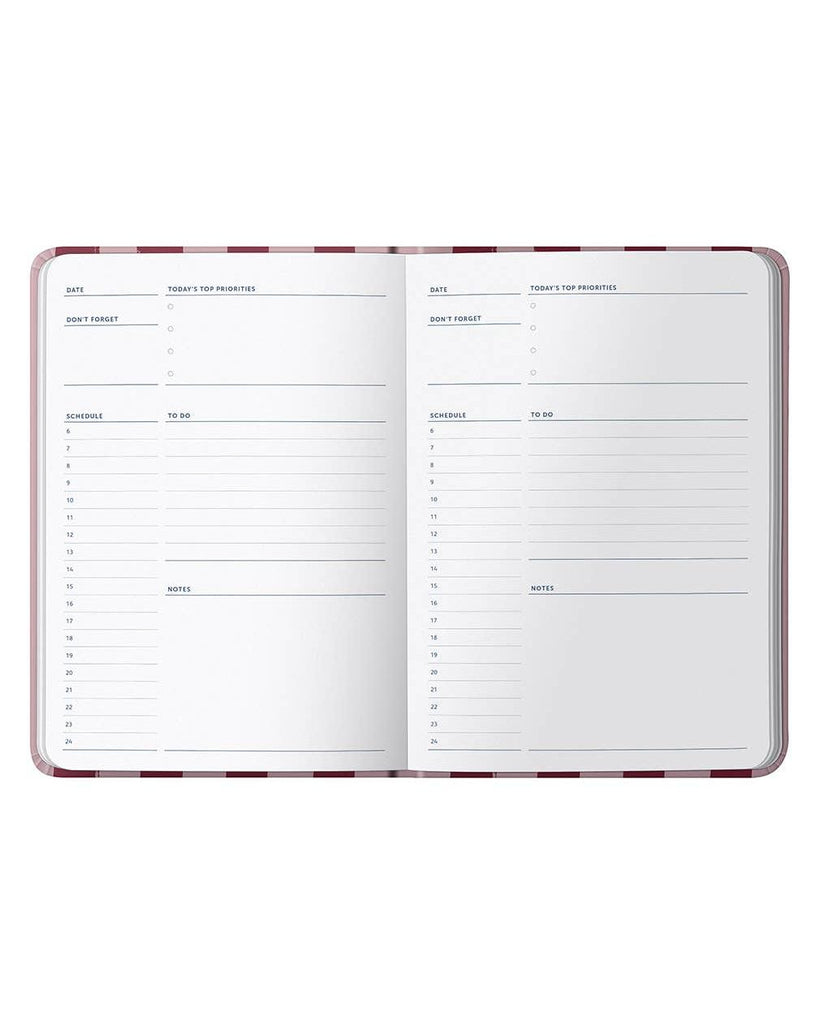 Undated Planner Diary, Daily Schedules & Notes, Stripe Cover – thoughtful gifts and beautiful finds from C&K, an independent lifestyle store in Settle.