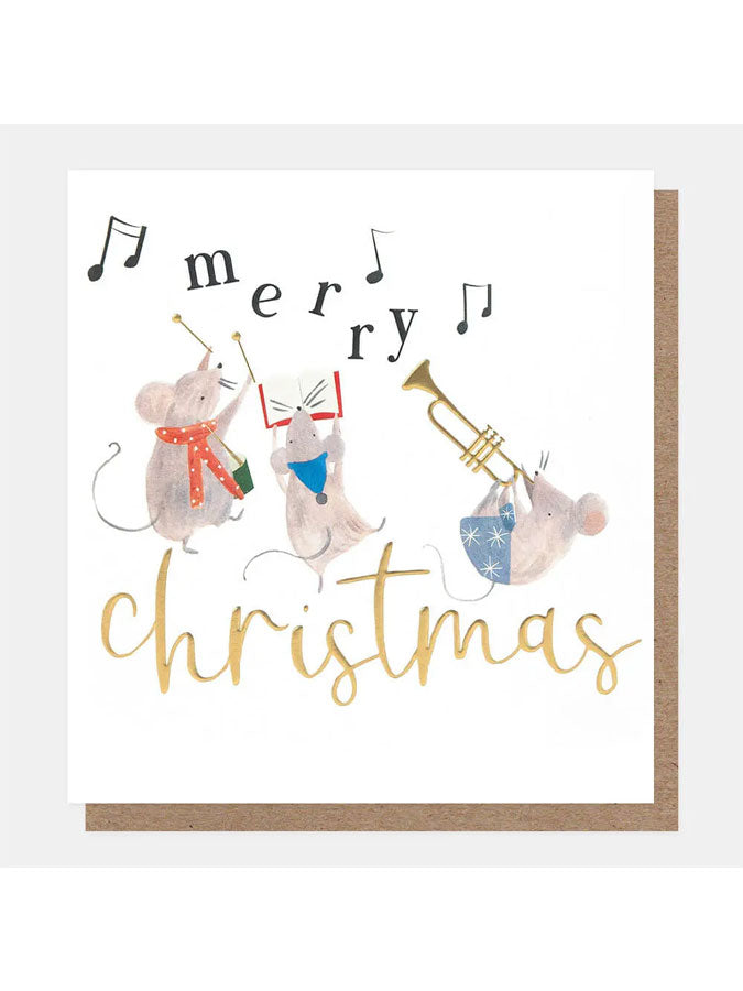 Merry Christmas Musical Mice Pack of Cards – beautiful greeting card from C&K, an independent lifestyle store in Settle.