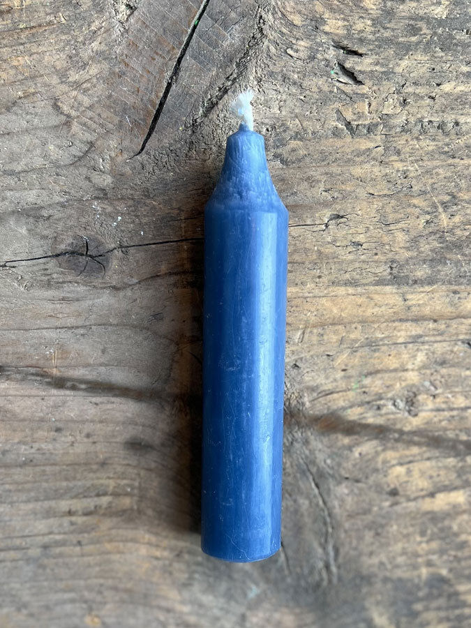 Danish Short Candle - Dusty Blue – thoughtful gifts and beautiful finds from C&K, an independent lifestyle store in Settle.