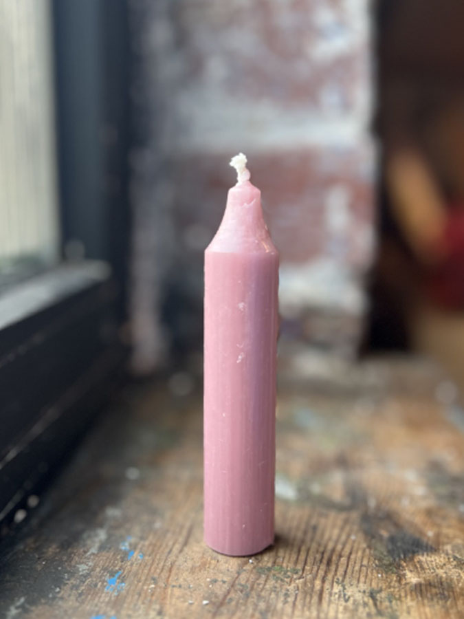 Danish Short Candle - Old Rose – thoughtful gifts and beautiful finds from C&K, an independent lifestyle store in Settle.