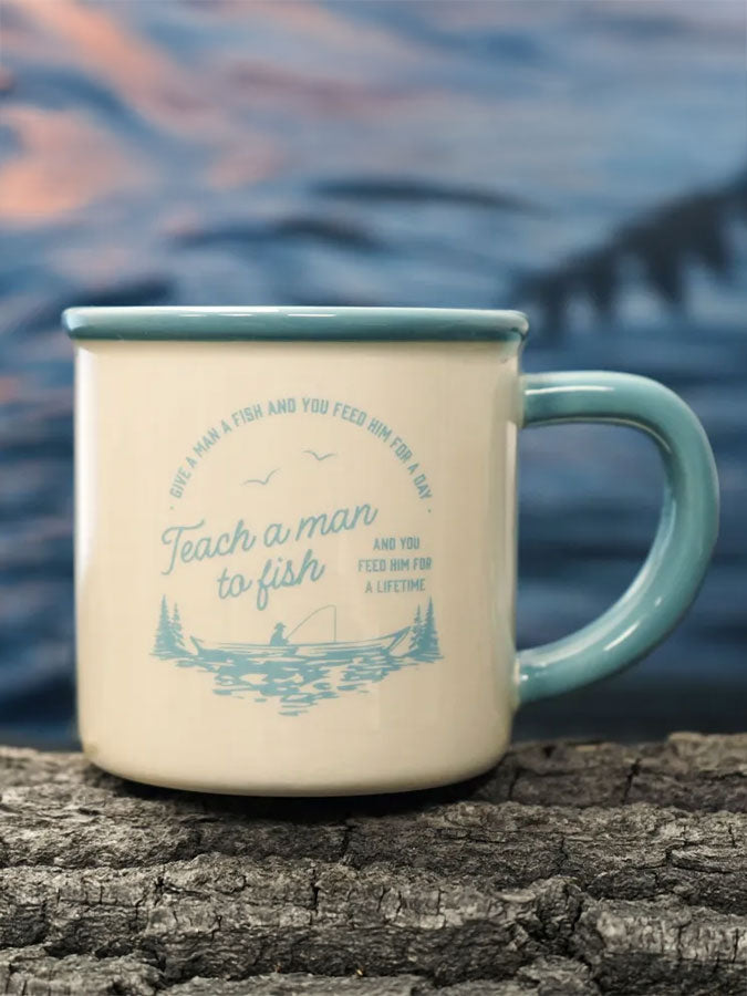 ‘Teach A Man To Fish…’ Mug – thoughtful gifts and beautiful finds from C&K, an independent lifestyle store in Settle.