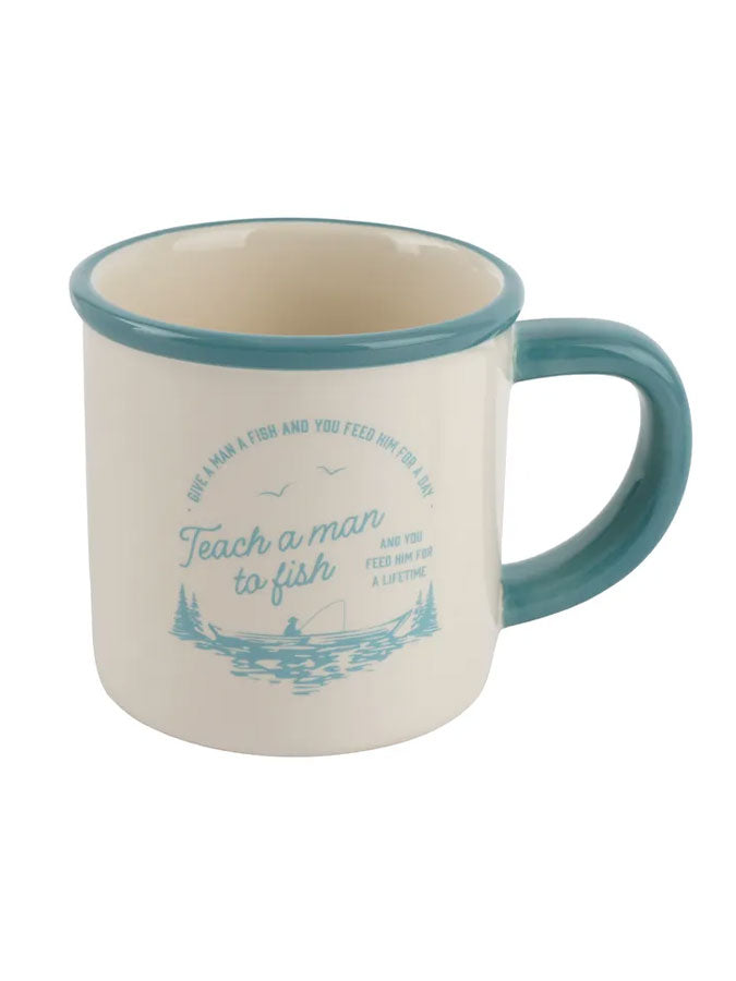 ‘Teach A Man To Fish…’ Mug – thoughtful gifts and beautiful finds from C&K, an independent lifestyle store in Settle.