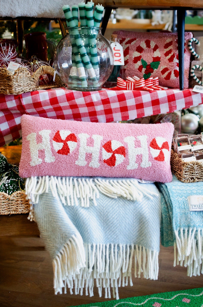 Decorative christmas pillow 'ho ho ho' - C&K an independent lifestyle store, Settle North Yorkshire