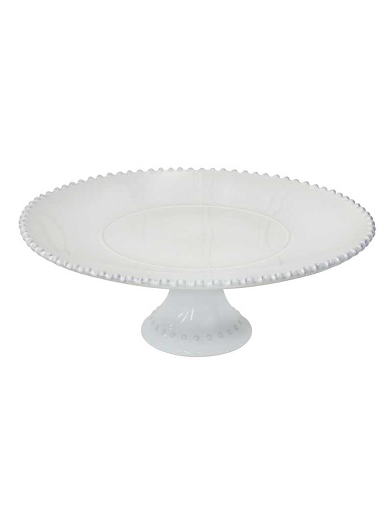 Pearl White Footed Plate - Large 33cm – thoughtful gifts and beautiful finds from C&K, an independent lifestyle store in Settle.
