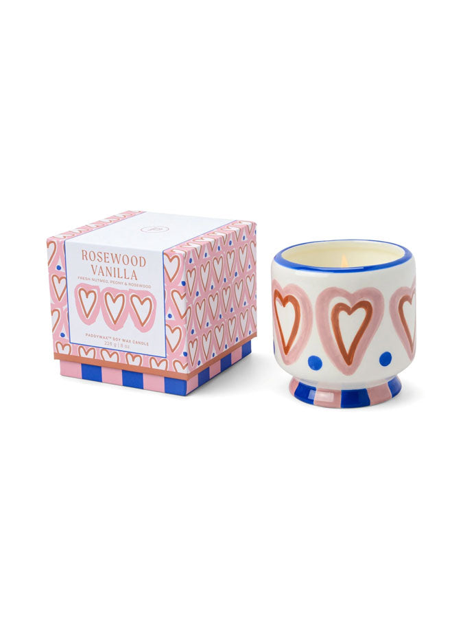 A Dopo Hearts Ceramic Candle - Rosewood Vanilla – thoughtful gifts and beautiful finds from C&K, an independent lifestyle store in Settle.