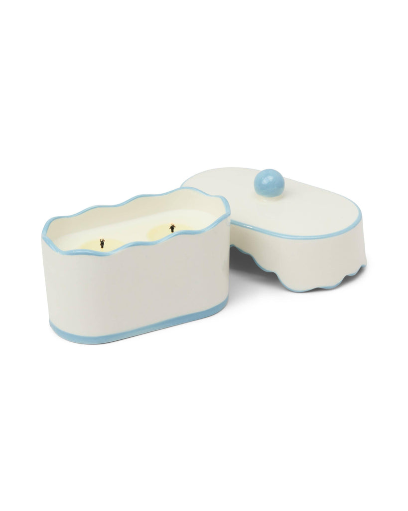 Cherie 5.5oz/155g Ceramic Dish Candle - Blue - Lavender & Thyme – thoughtful gifts and beautiful finds from C&K, an independent lifestyle store in Settle.