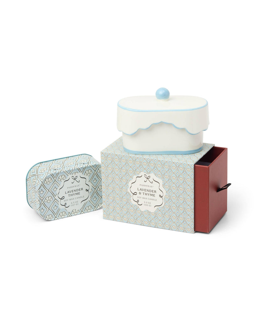 Cherie 5.5oz/155g Ceramic Dish Candle - Blue - Lavender & Thyme – thoughtful gifts and beautiful finds from C&K, an independent lifestyle store in Settle.