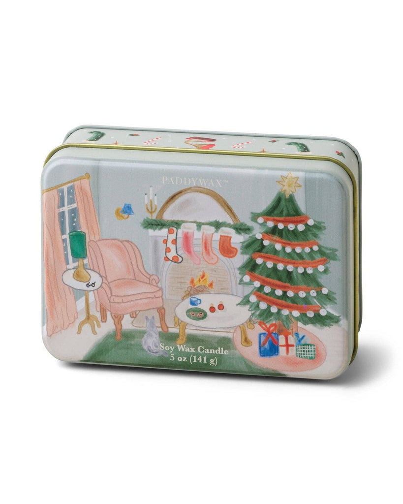 Paddywax Christmas Tin Living Room - Persimmon & Chestnut – thoughtful gifts and beautiful finds from C&K, an independent lifestyle store in Settle.