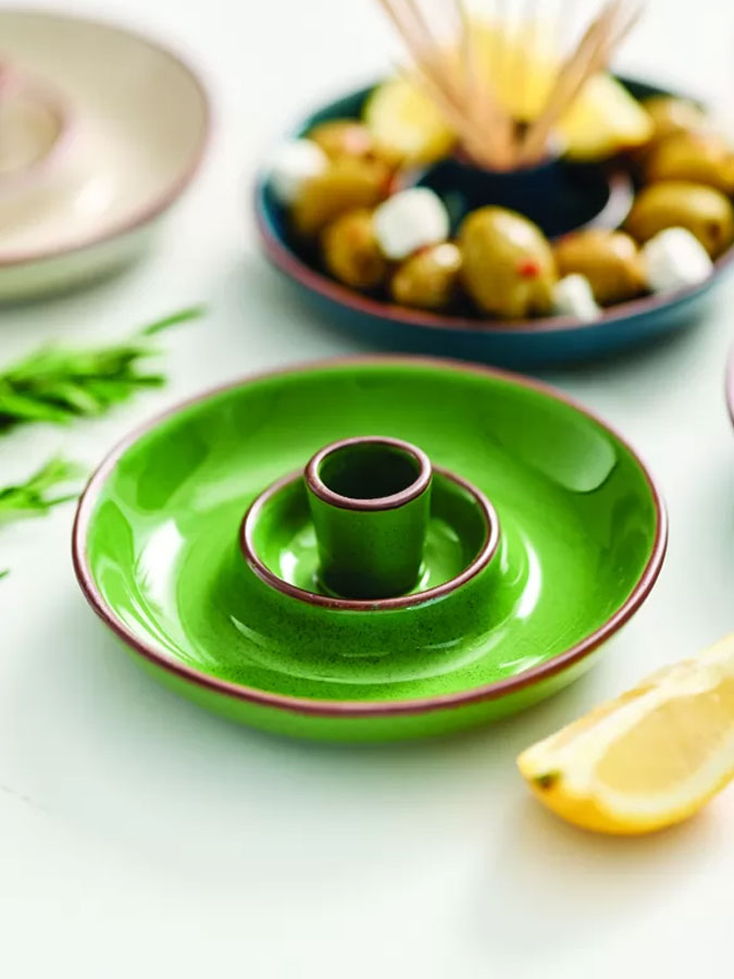 Sintra Glazed Terracotta Olive Dish - Green – quality kitchenware & dining essentials by C&K, an independent lifestyle store in Settle.