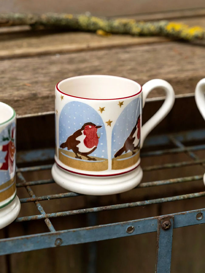 Robin Snow Globe 1/2 Pint Mug – thoughtful gifts and beautiful finds from C&K, an independent lifestyle store in Settle.