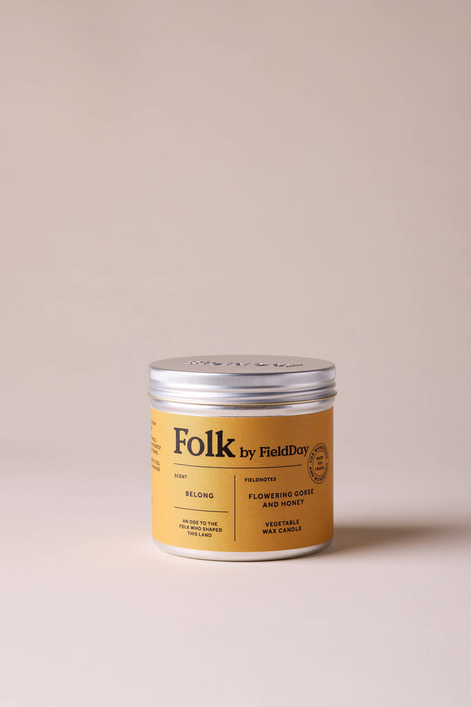 Belong Vegetable Wax Folk Tin Candle – thoughtful gifts and beautiful finds from C&K, an independent lifestyle store in Settle.