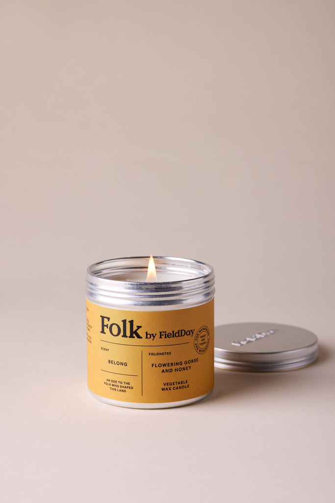 Belong Vegetable Wax Folk Tin Candle – thoughtful gifts and beautiful finds from C&K, an independent lifestyle store in Settle.