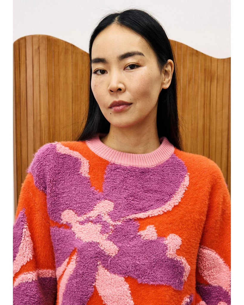 Ayme Orange Sweater – timeless women’s fashion from C&K, an independent lifestyle store in Settle, North Yorkshire.