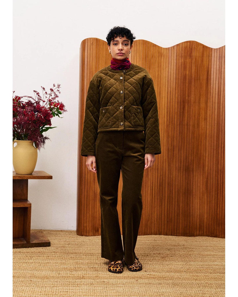 Crocus khaki jacket – timeless women’s fashion from C&K, an independent lifestyle store in Settle, North Yorkshire.