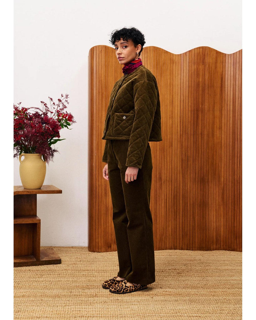 Crocus khaki jacket – timeless women’s fashion from C&K, an independent lifestyle store in Settle, North Yorkshire.