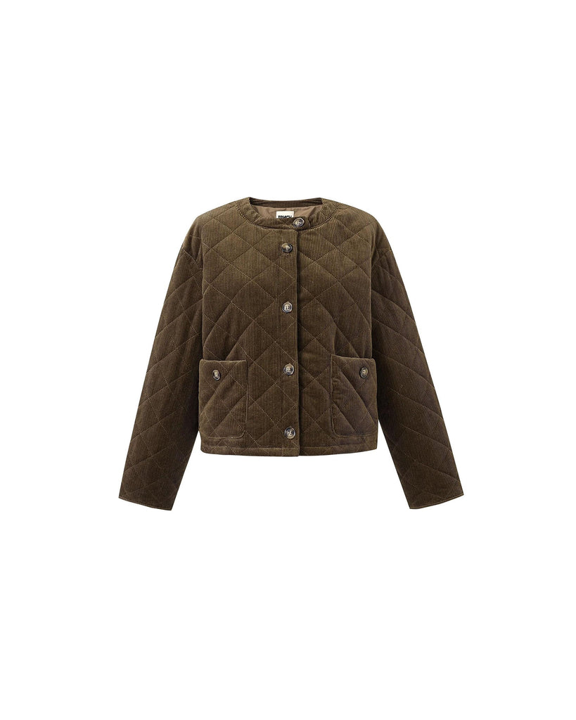 Crocus khaki jacket – timeless women’s fashion from C&K, an independent lifestyle store in Settle, North Yorkshire.