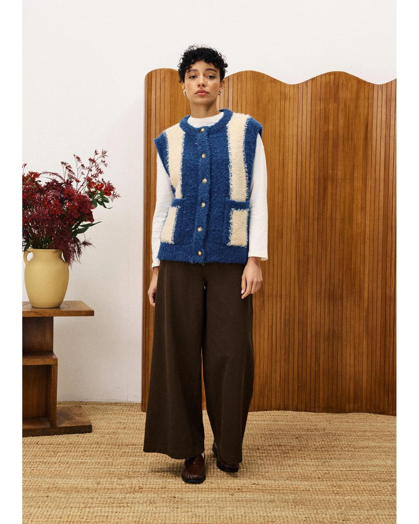 Navy Blue Shiba Cardigan – timeless women’s fashion from C&K, an independent lifestyle store in Settle, North Yorkshire.