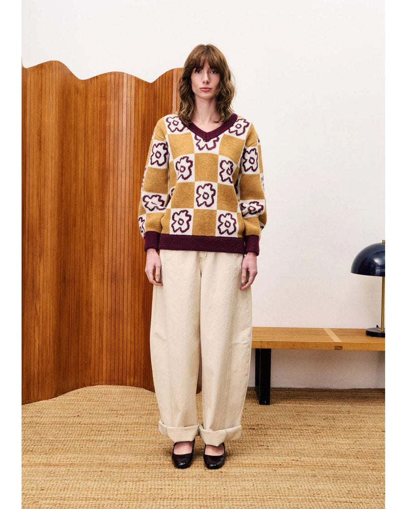 Primevere camel sweater – timeless women’s fashion from C&K, an independent lifestyle store in Settle, North Yorkshire.