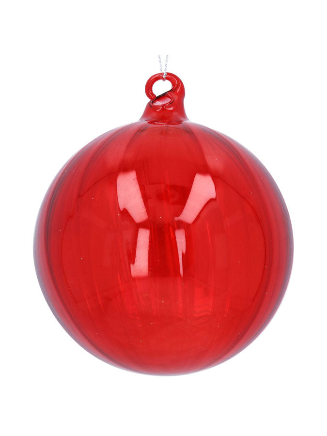 Clear Red Swirl Glass Ball – thoughtful gifts and beautiful finds from C&K, an independent lifestyle store in Settle.