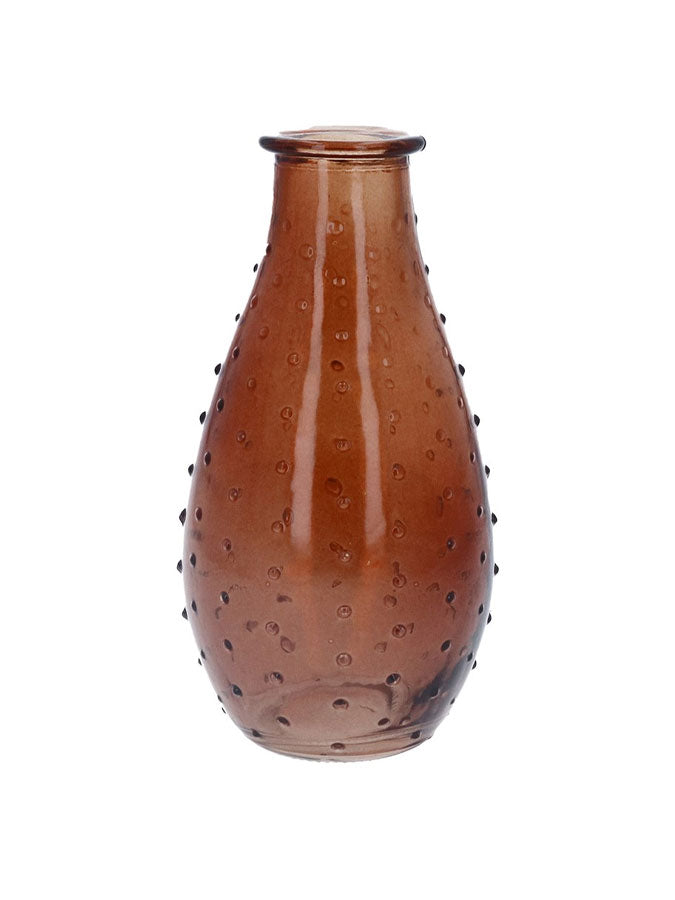Dark Amber Glass Dimple Bud Vase – thoughtful gifts and beautiful finds from C&K, an independent lifestyle store in Settle.