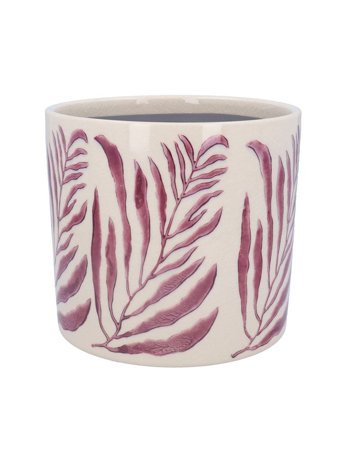Dusky Mauve Branch Stoneware Pot Cover Large – thoughtful gifts and beautiful finds from C&K, an independent lifestyle store in Settle.