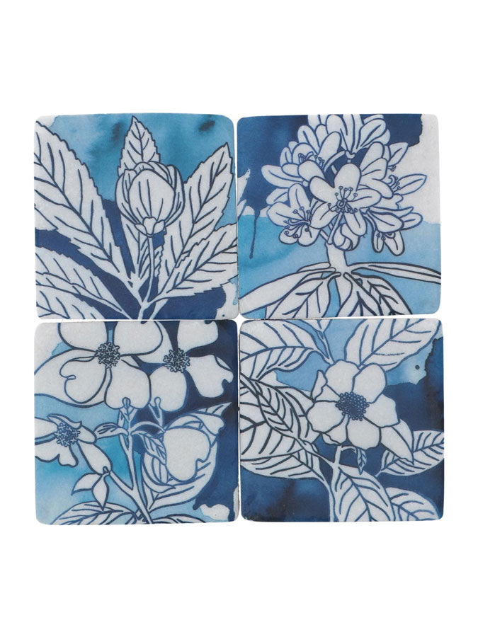 Ink Floral Resin Coaster (individual) – thoughtful gifts and beautiful finds from C&K, an independent lifestyle store in Settle.