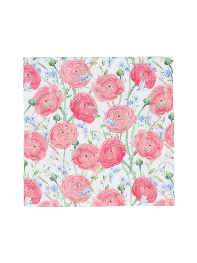 Pink Ranunculus Paper Napkins – thoughtful gifts and beautiful finds from C&K, an independent lifestyle store in Settle.
