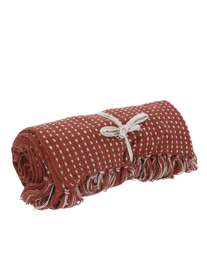 Terracotta Stab Stitch Throw – thoughtful gifts and beautiful finds from C&K, an independent lifestyle store in Settle.