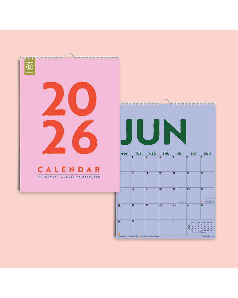 2026 Calendar | Colourburst | A4 – thoughtful gifts and beautiful finds from C&K, an independent lifestyle store in Settle.