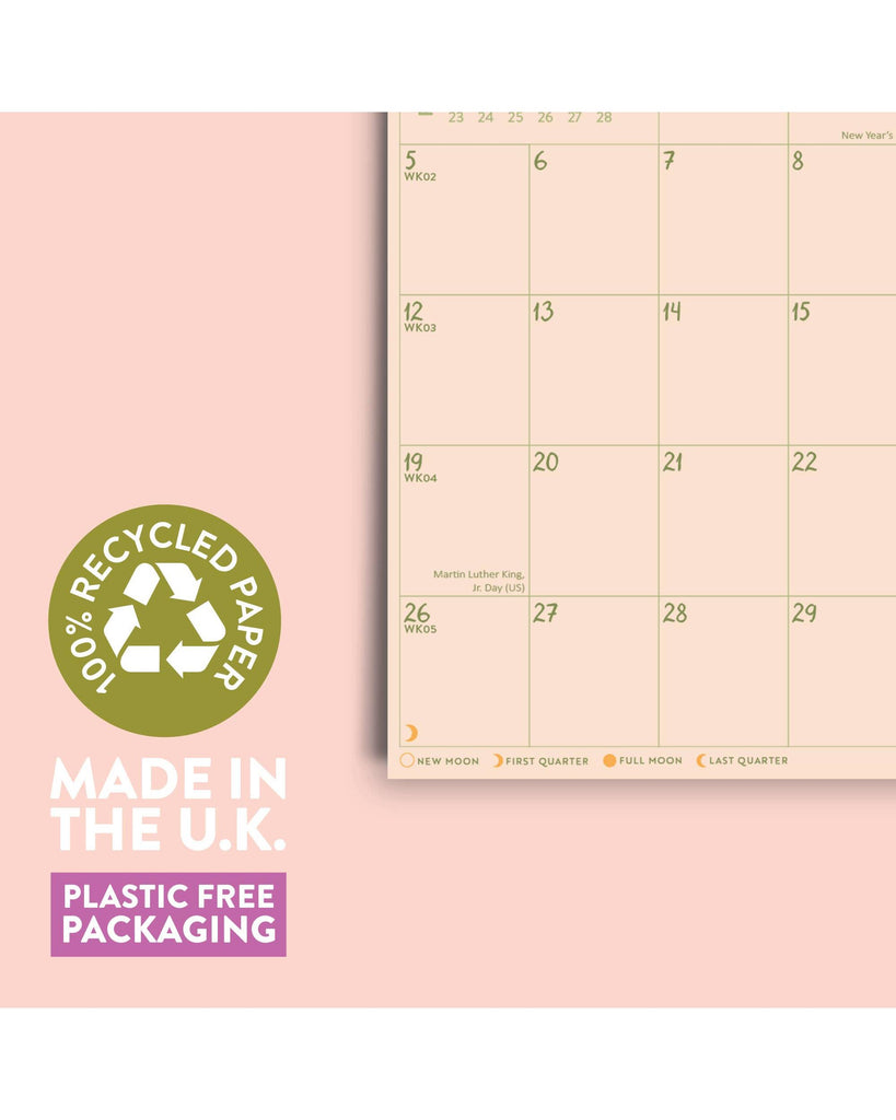 2026 Calendar | Garden Botanicals A4 – thoughtful gifts and beautiful finds from C&K, an independent lifestyle store in Settle.