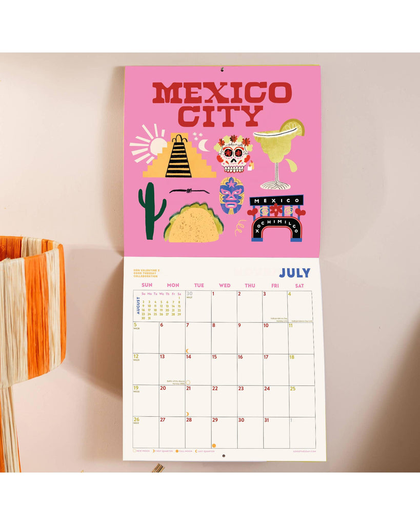 2026 Travel Wall Calendar | Han Valentine | Art Planner – thoughtful gifts and beautiful finds from C&K, an independent lifestyle store in Settle.