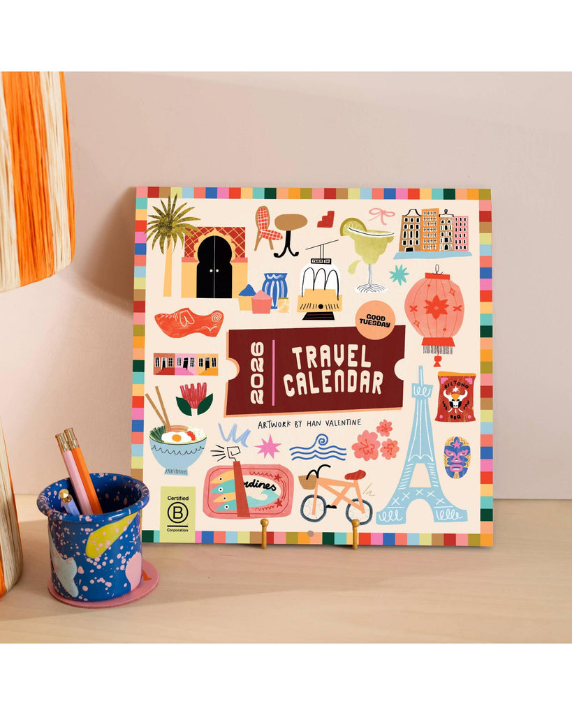 2026 Travel Wall Calendar | Han Valentine | Art Planner – thoughtful gifts and beautiful finds from C&K, an independent lifestyle store in Settle.