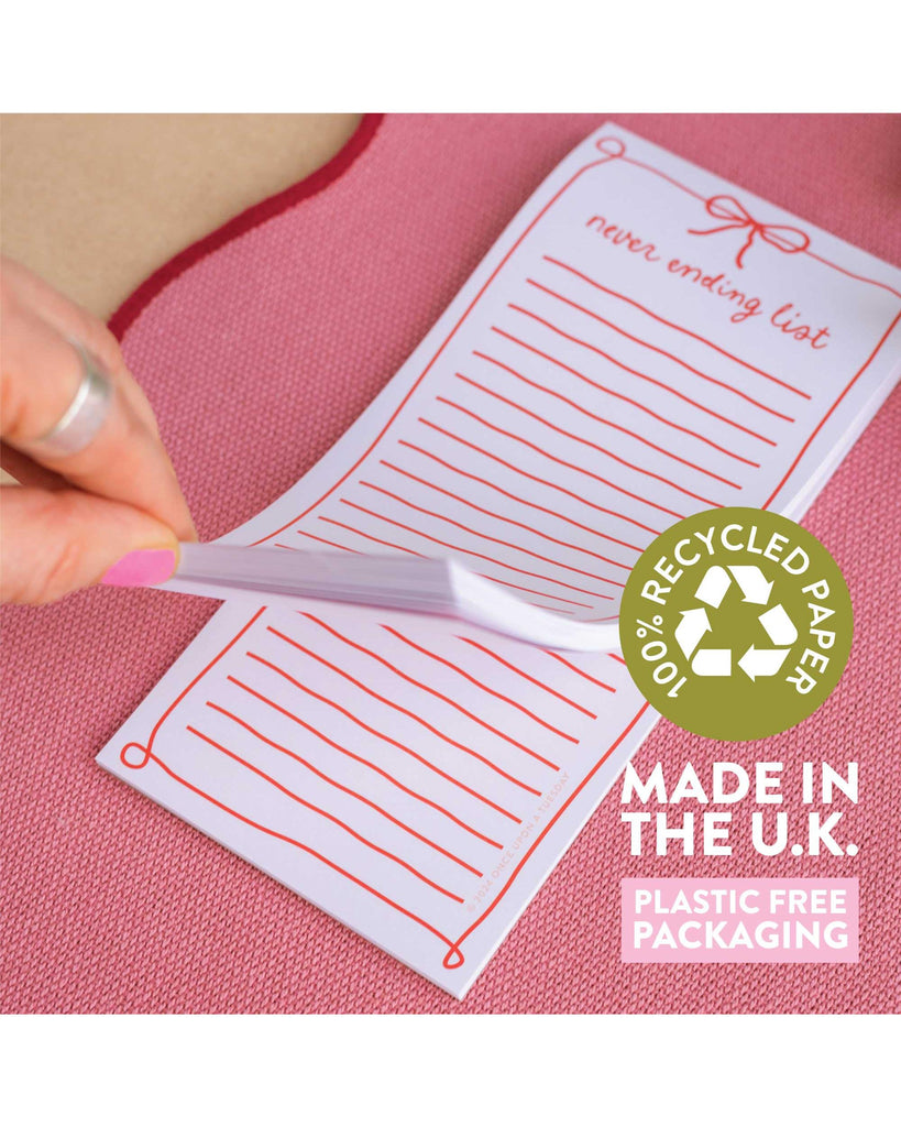 To Do List Pad | Never Ending – thoughtful gifts and beautiful finds from C&K, an independent lifestyle store in Settle.