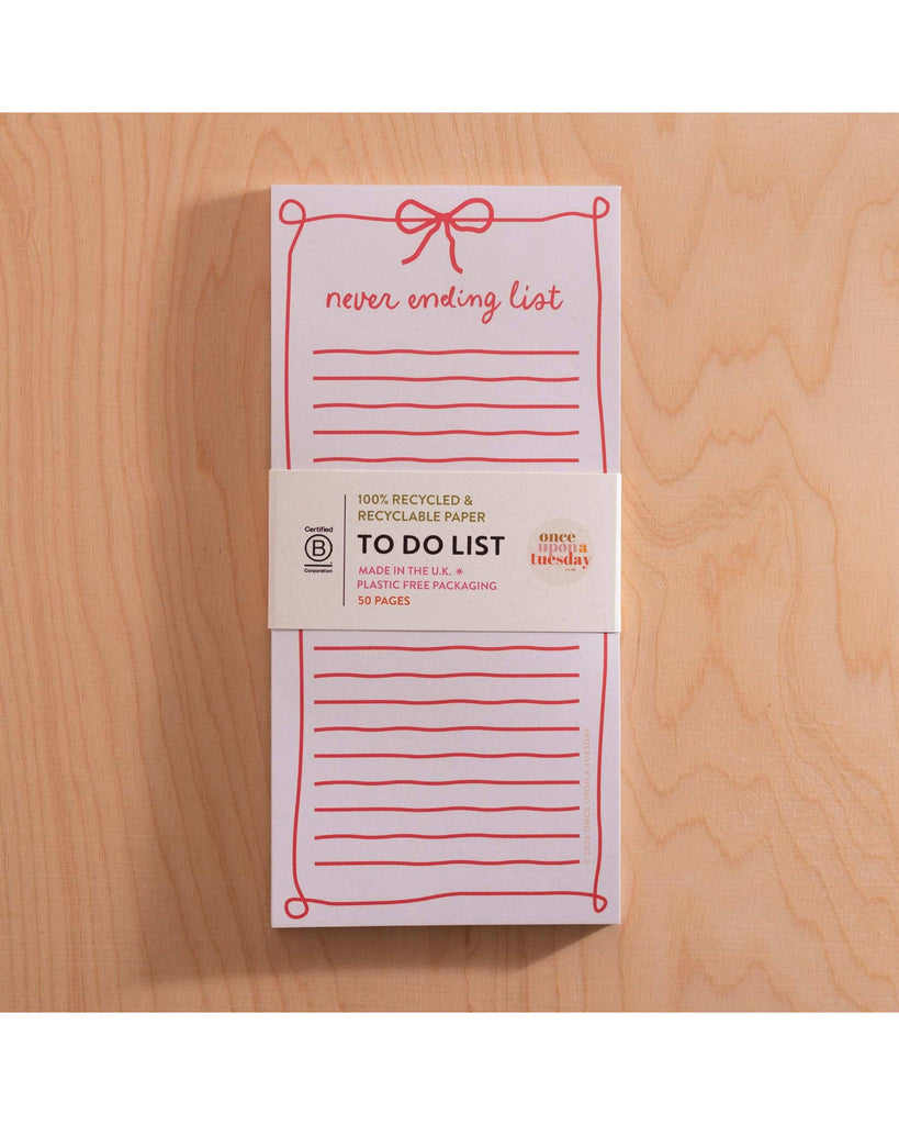 To Do List Pad | Never Ending – thoughtful gifts and beautiful finds from C&K, an independent lifestyle store in Settle.