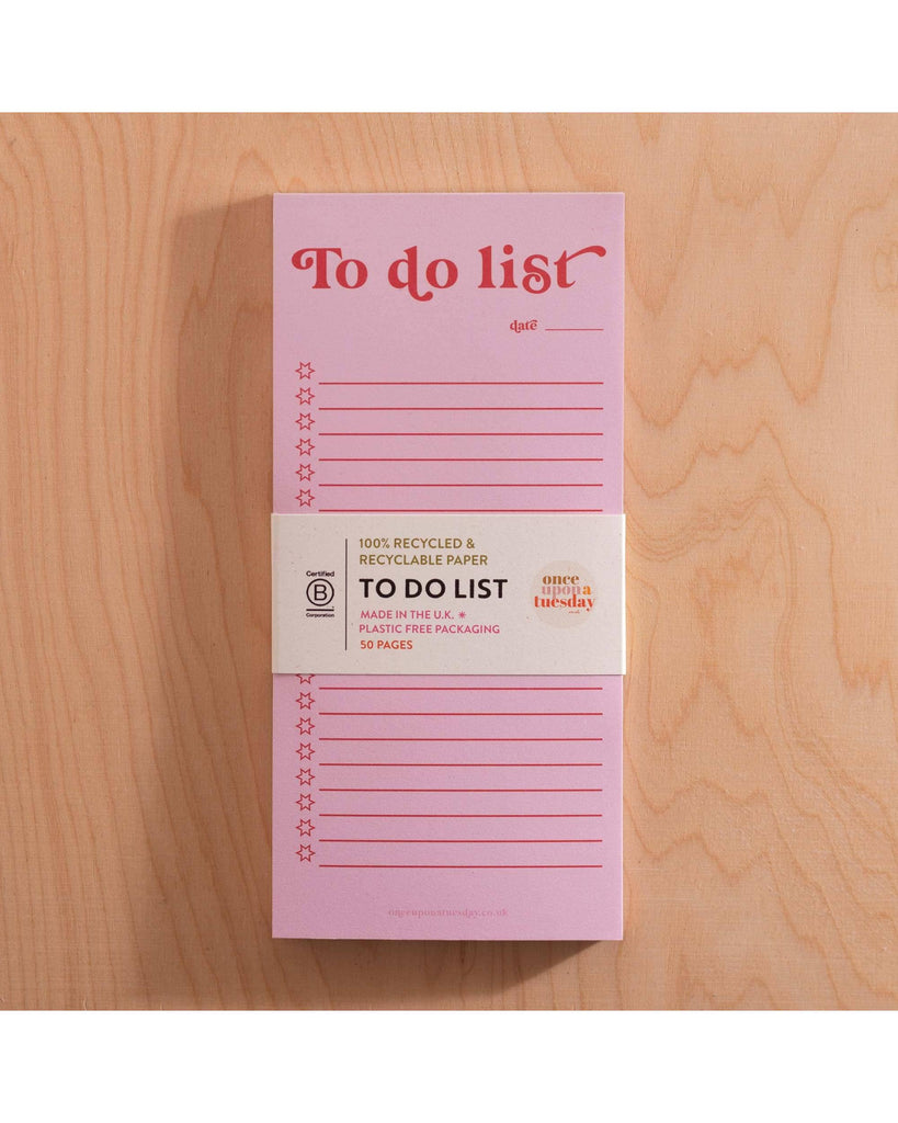To Do List PadPink & Red – thoughtful gifts and beautiful finds from C&K, an independent lifestyle store in Settle.