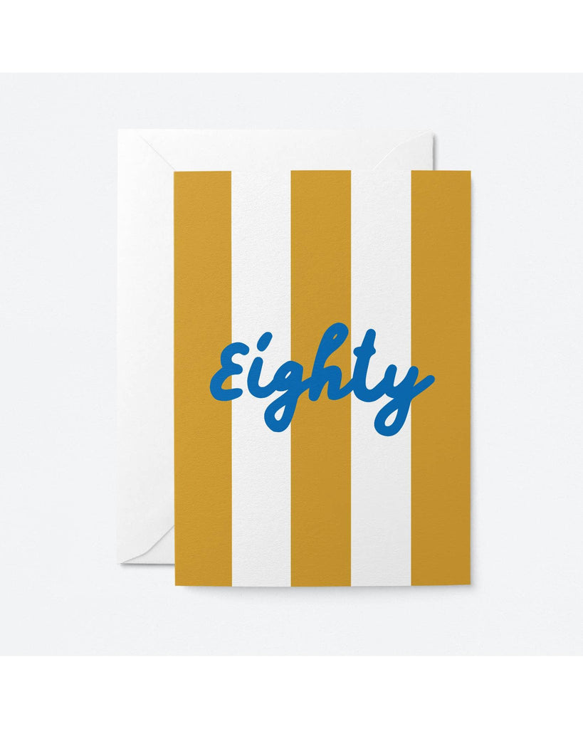 Eighty - Milestone Birthday Card: Cello Free – beautiful greeting card from C&K, an independent lifestyle store in Settle.