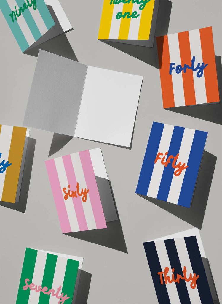 Fifty - Milestone Birthday Card: Cello Free – beautiful greeting card from C&K, an independent lifestyle store in Settle.