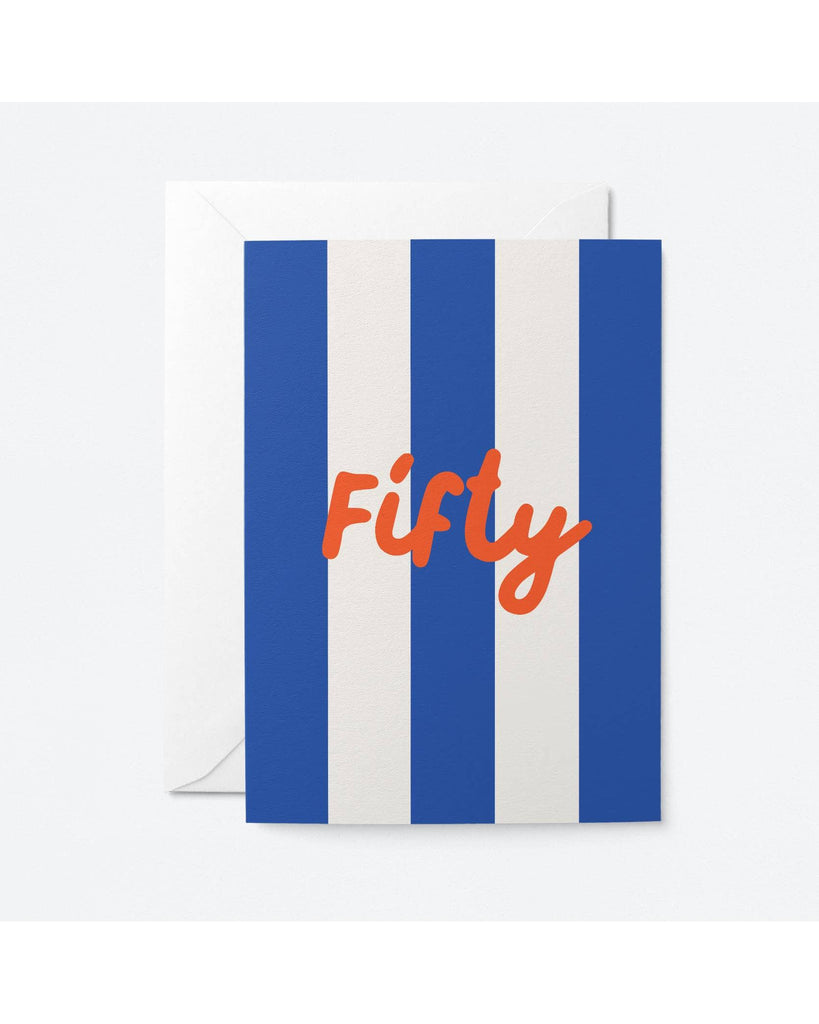 Fifty - Milestone Birthday Card: Cello Free – beautiful greeting card from C&K, an independent lifestyle store in Settle.