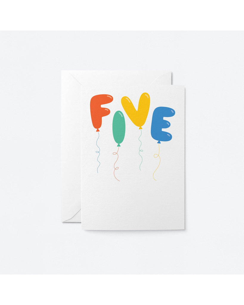 Five — 5th Birthday - Greeting Card – beautiful greeting card from C&K, an independent lifestyle store in Settle.