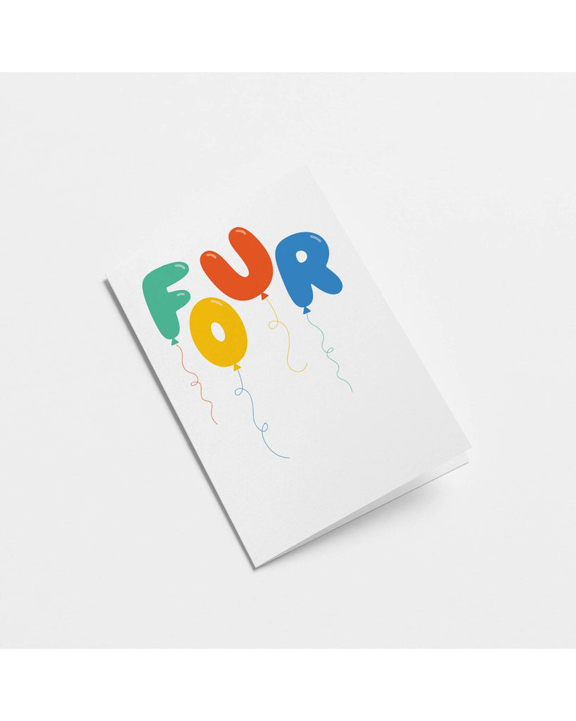 Four — 4th Birthday - Greeting Card – beautiful greeting card from C&K, an independent lifestyle store in Settle.