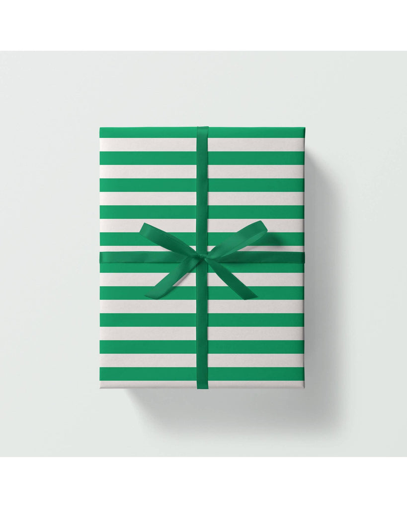 Green stripe Gift Wrap | Wrapping Paper | Craft Paper – beautiful greeting card from C&K, an independent lifestyle store in Settle.