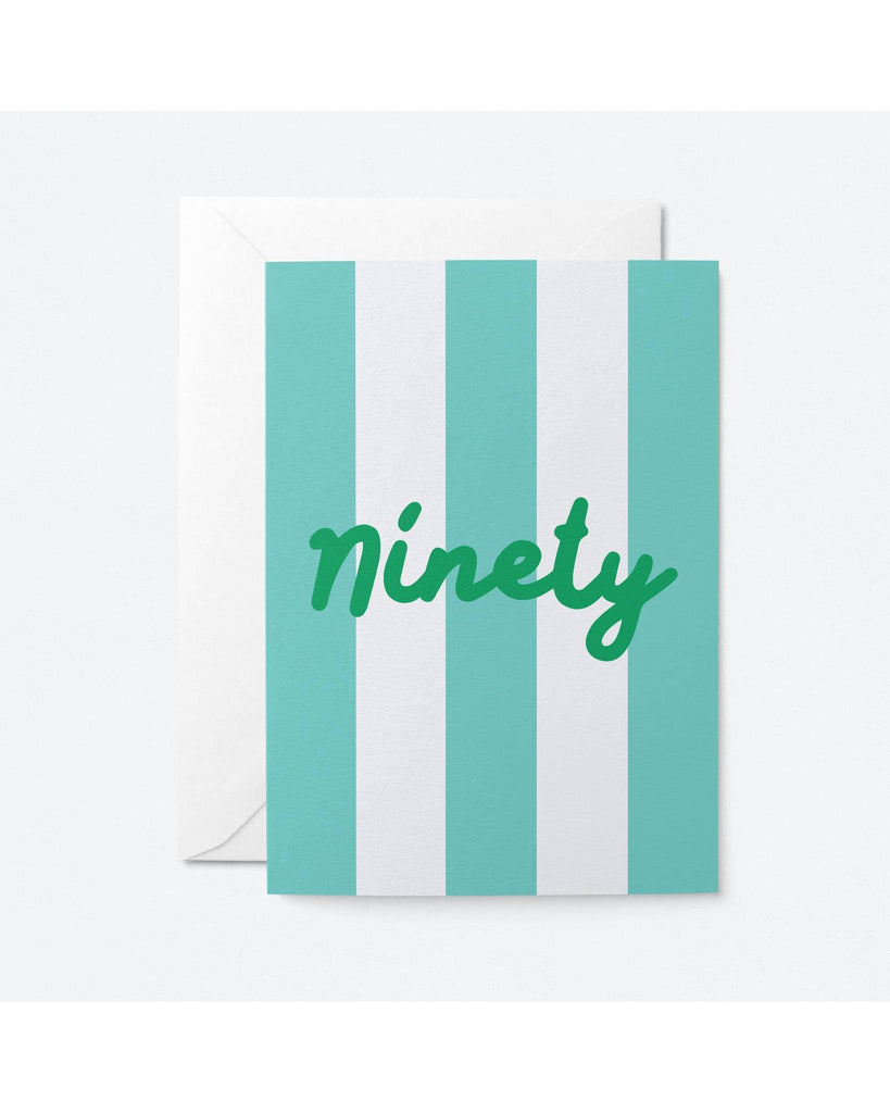 Ninety - Milestone Birthday Card: Cello Free – beautiful greeting card from C&K, an independent lifestyle store in Settle.