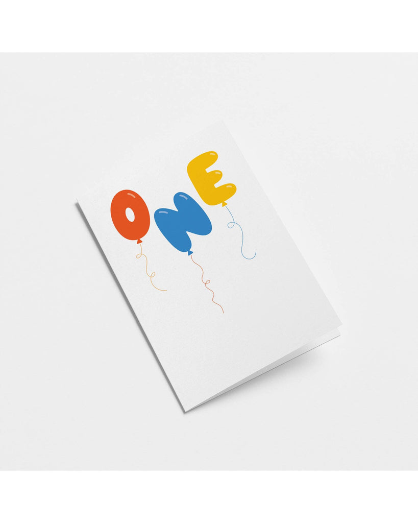 One — 1st Birthday - Greeting Card – beautiful greeting card from C&K, an independent lifestyle store in Settle.