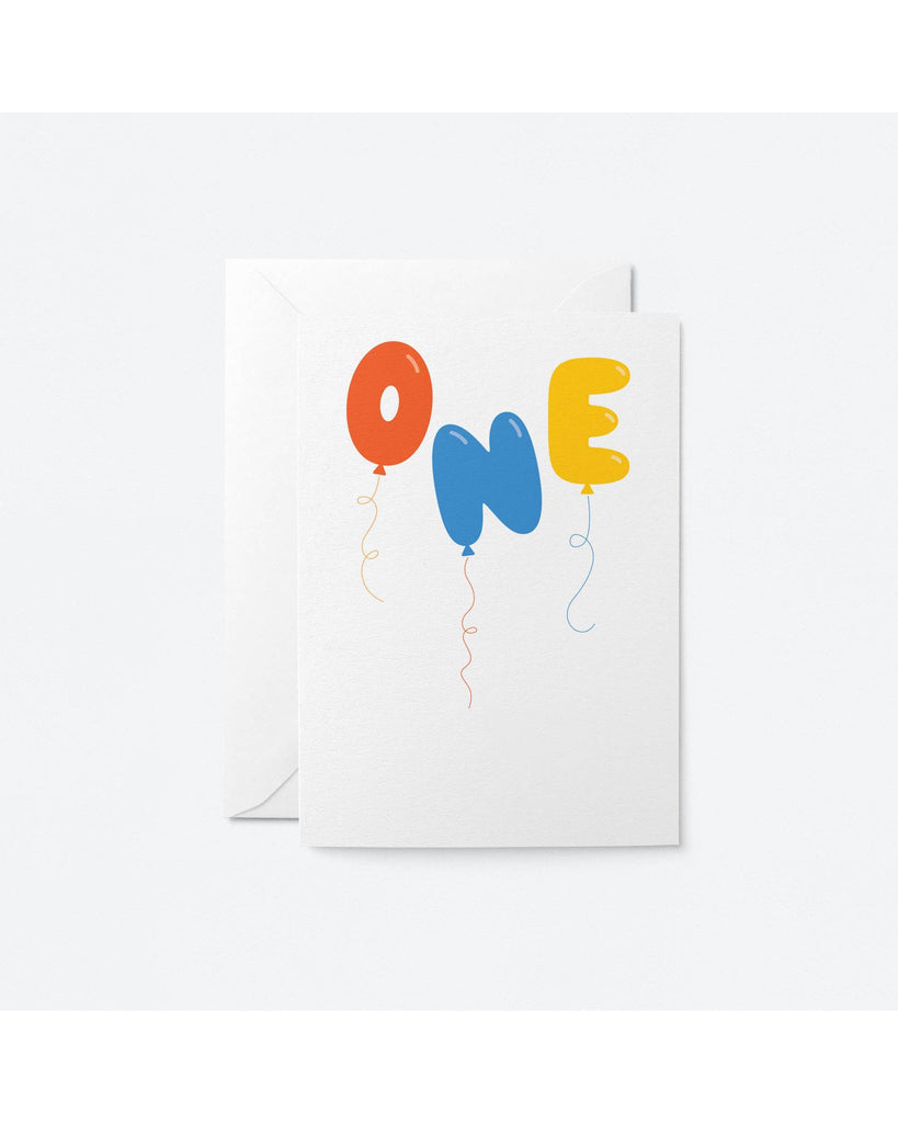 One — 1st Birthday - Greeting Card – beautiful greeting card from C&K, an independent lifestyle store in Settle.
