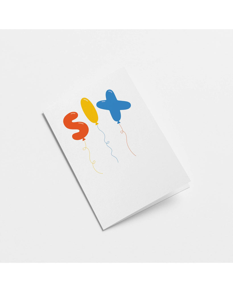 Six — 6th Birthday - Greeting Card – beautiful greeting card from C&K, an independent lifestyle store in Settle.