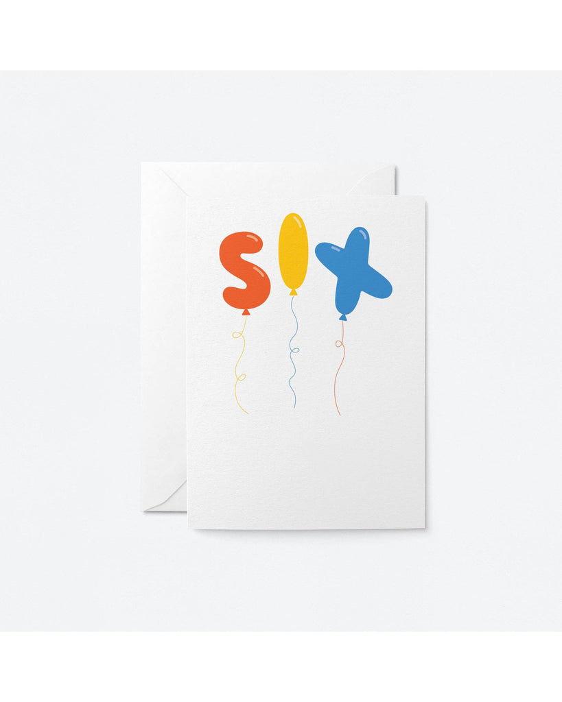 Six — 6th Birthday - Greeting Card – beautiful greeting card from C&K, an independent lifestyle store in Settle.