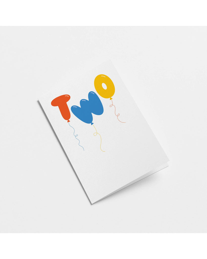 Two — 2nd Birthday Greeting Card – beautiful greeting card from C&K, an independent lifestyle store in Settle.